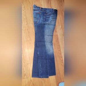 Two-Tone Blue Denim Jeans
